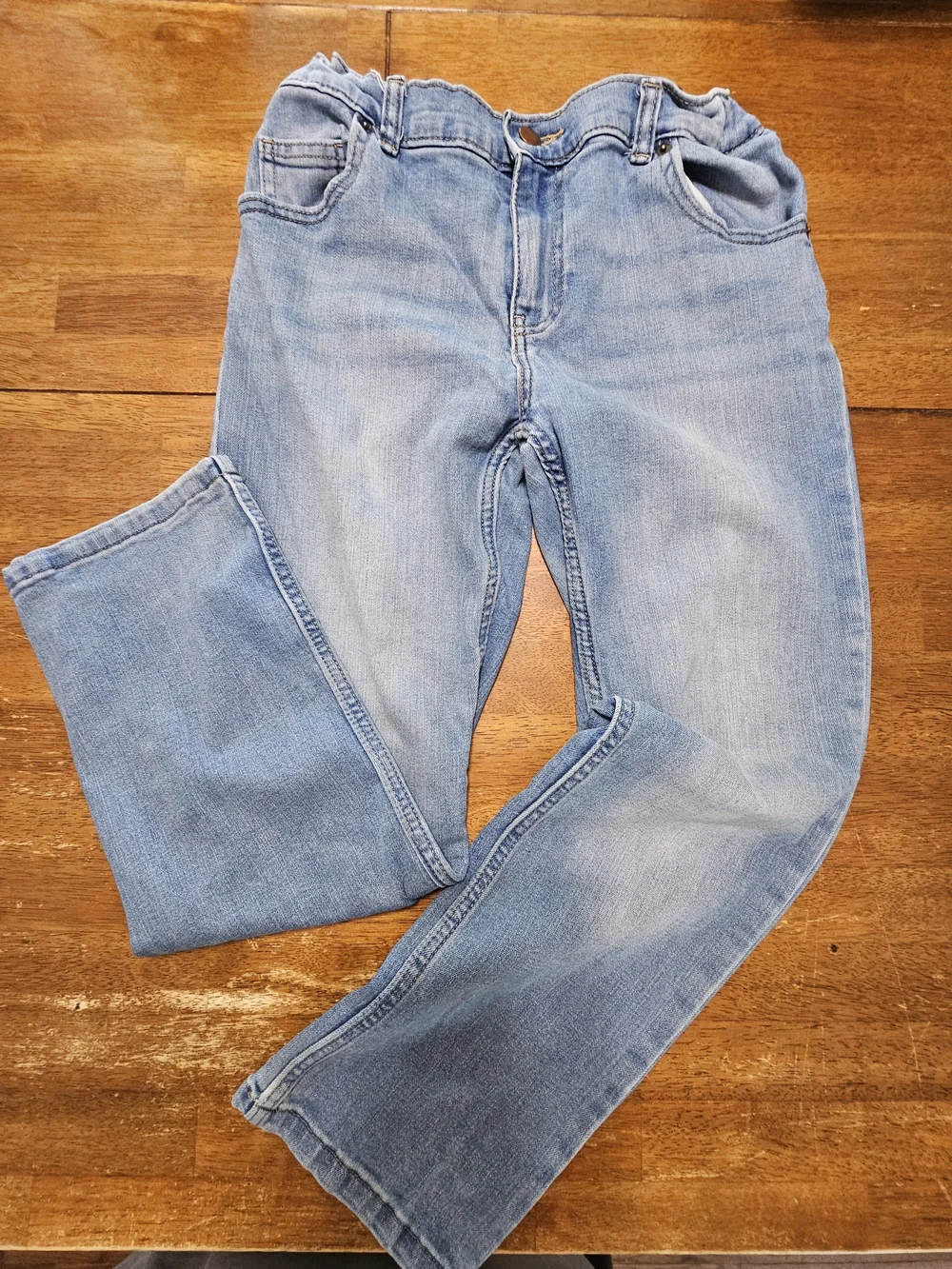 Light Blue Men's Elastic Waist Jeans